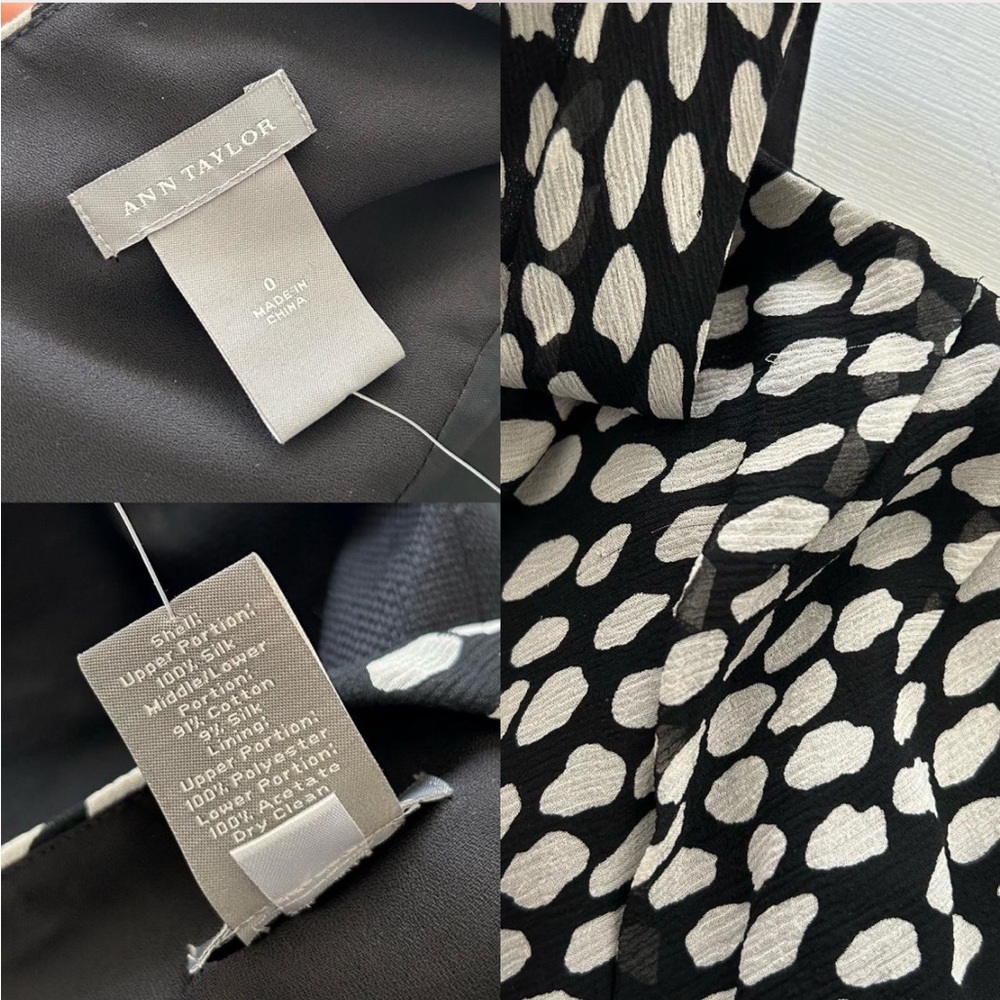 Ann Taylor Silk Blend Black and red mini dress. - Picture 7 of 8